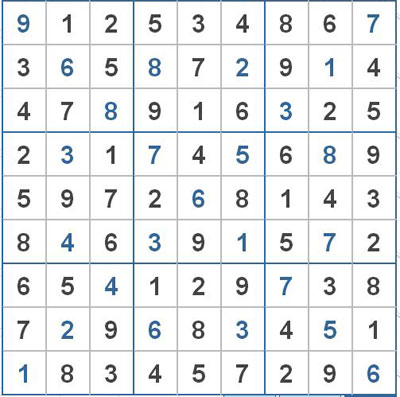 Mời các bạn thử sức với ô số Sudoku 2531 mức độ Rất khó 1