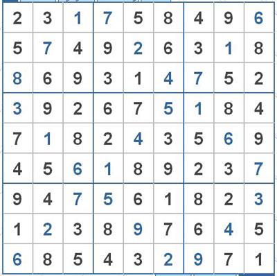 Mời các bạn thử sức với ô số Sudoku 2507 mức độ Khó 1