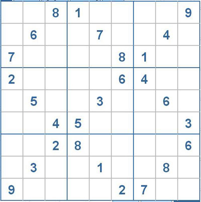 Mời các bạn thử sức với ô số Sudoku 2519 mức độ Khó