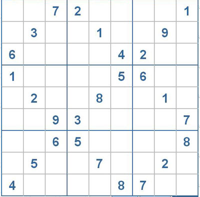 Mời các bạn thử sức với ô số Sudoku 2522 mức độ Khó