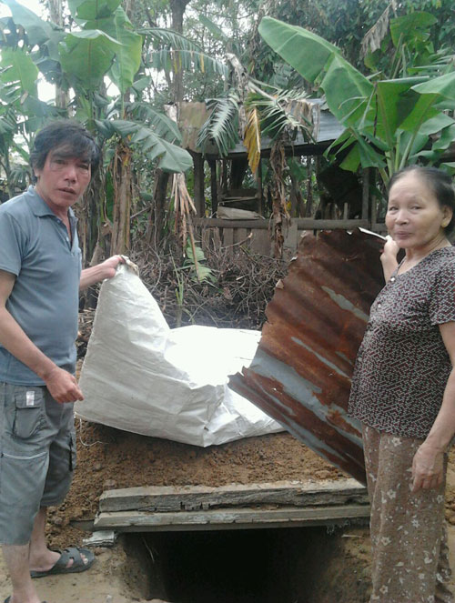 Quảng Nam: Người dân đào hầm trú ẩn tránh bão 2