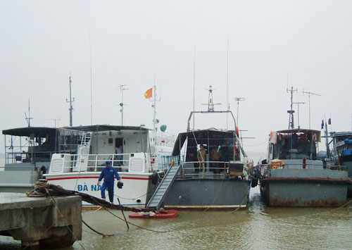 4 tàu chuyên dụng biên phòng Quảng Nam ứng trực chống bão Haiyan