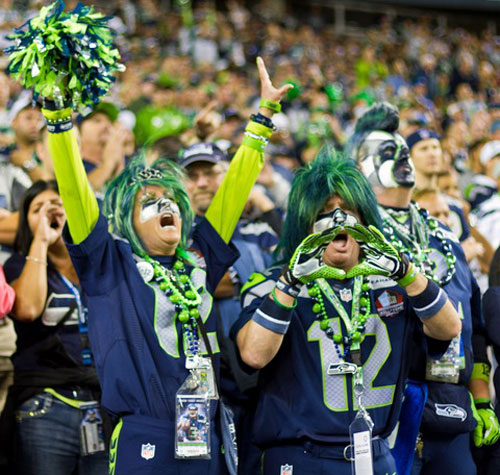 Người hâm mộ đội Seattle Seahawks cuồng nhiệt trước chiến thắng của đội nhà - Ảnh: Flickr