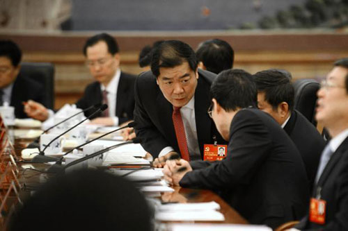 Các quan chức Trung Quốc tại một cuộc họp ở Bắc Kinh - Ảnh: AFP