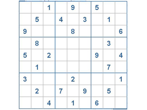 Mời các bạn thử sức với ô số Sudoku 2551 mức độ Khó d