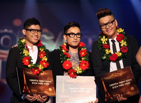Top 3 của cuộc thi: Quang Nhật, Hà Duy, Tăng Thành Công