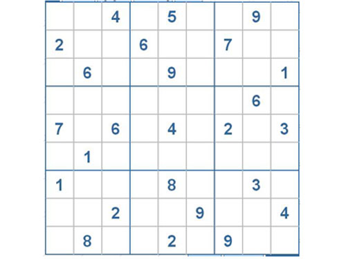 Mời các bạn thử sức với ô số Sudoku 2555 mức độ Khó d
