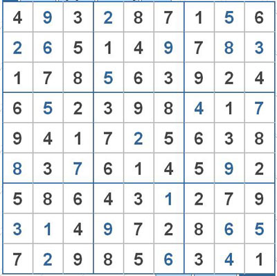 Mời các bạn thử sức với ô số Sudoku 2535 mức độ Khó 1
