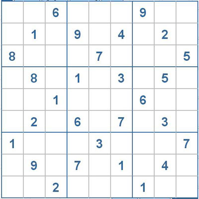 Mời các bạn thử sức với ô số Sudoku 2537 mức độ Khó