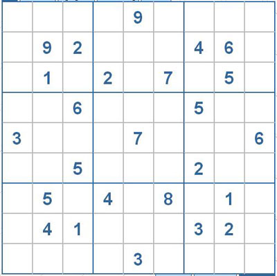 Mời các bạn thử sức với ô số Sudoku 2543 mức độ Khó