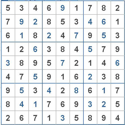 Mời các bạn thử sức với ô số Sudoku 2550 mức độ Khó 1