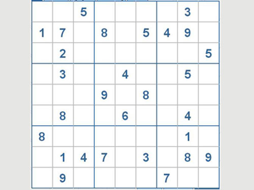 Mời các bạn thử sức với ô số Sudoku 2252 mức độ Khó