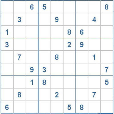 Mời các bạn thử sức với ô số Sudoku 2239 mức độ Khó