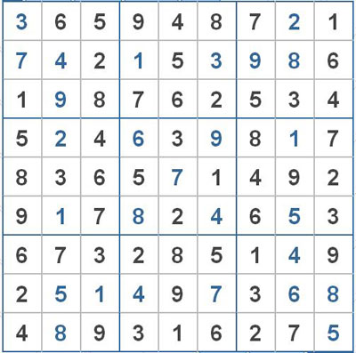 Mời các bạn thử sức với ô số Sudoku 2253 mức độ Khó 1