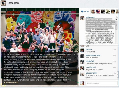 Instagram cán mốc 100 triệu người dùng, lăm le vượt Google+
