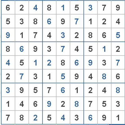 Mời các bạn thử sức với ô số Sudoku 2247 mức độ Khó 1