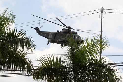 Trực thăng quân sự của Malaysia tham gia chiến dịch tấn công các tay súng xâm nhập đảo Borneo 