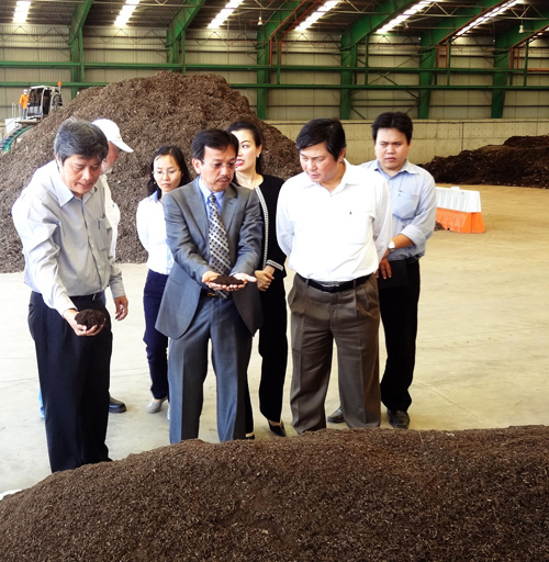 Sản phẩm phân compost được sản xuất tại Khu liên hợp xử lý chất thải rắn Đa Phước 