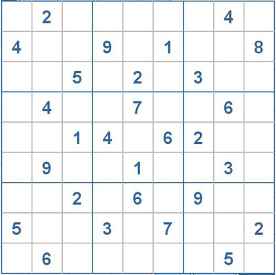 Mời các bạn thử sức với ô số Sudoku 2262 mức độ Khó