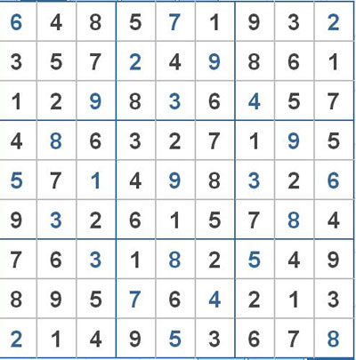 Mời các bạn thử sức với ô số Sudoku 2265 mức độ Rất khó 1