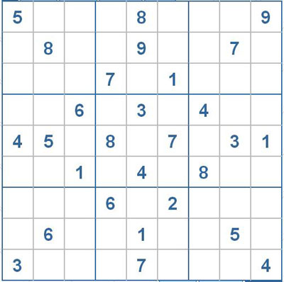 Mời các bạn thử sức với ô số Sudoku 2268 mức độ Khó 