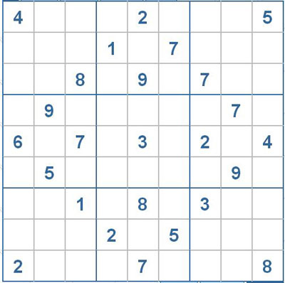 Mời các bạn thử sức với ô số Sudoku 2277 mức độ Khó