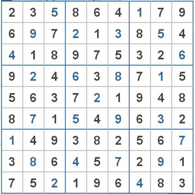 Mời các bạn thử sức với ô số Sudoku 2277 mức độ Khó 1