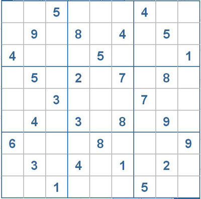 Mời các bạn thử sức với ô số Sudoku 2283 mức độ Khó