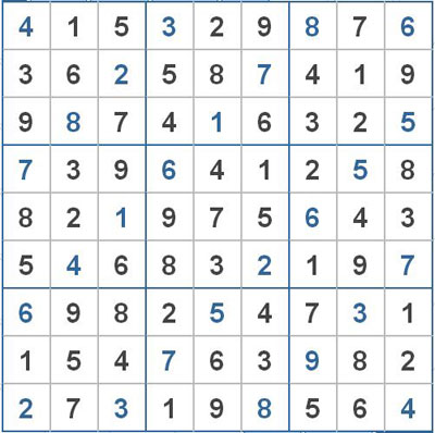 Mời các bạn thử sức với ô số Sudoku 2285 mức độ Khó 1