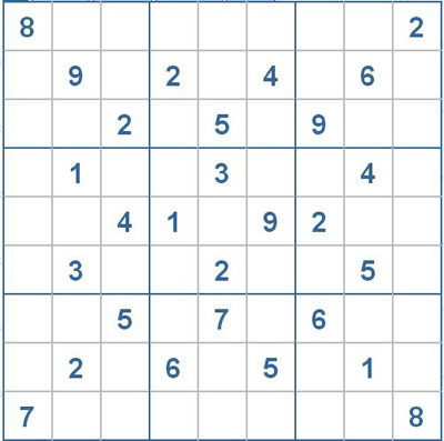 Mời các bạn thử sức với ô số Sudoku 2287 mức độ Khó