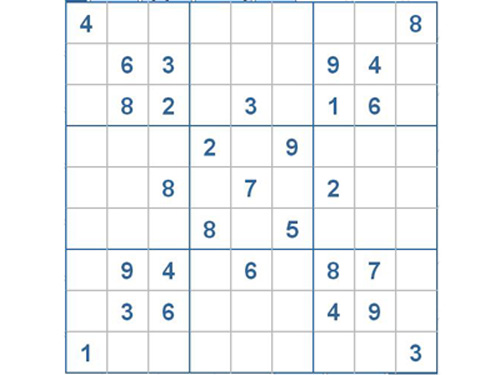 Mời các bạn thử sức với ô số Sudoku 2289 mức độ Khó