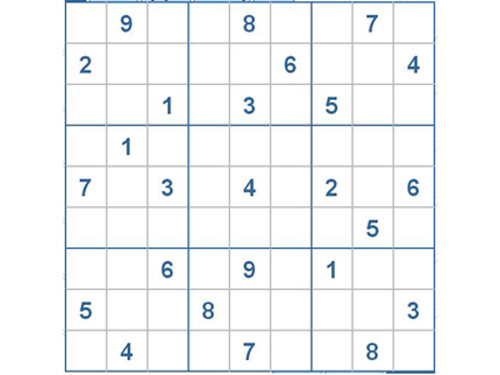 Mời các bạn thử sức với ô số Sudoku 2298 mức độ Khó