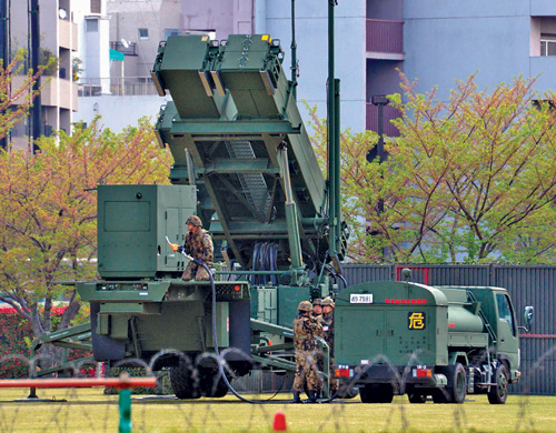 Tên lửa đánh chặn Patriot được triển khai ở Tokyo