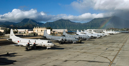 Các máy bay P-3 Orion của Nhật Bản, Canada, Úc, Hàn Quốc và Mỹ trong một cuộc tập trận chung tại Hawaii