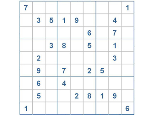 Mời các bạn thử sức với ô số Sudoku 2312 mức độ Khó