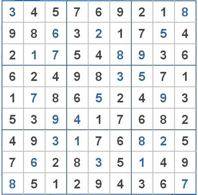 Mời các bạn thử sức với ô số Sudoku 2293 mức độ Rất khó 1