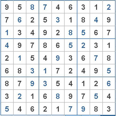 Mời các bạn thử sức với ô số Sudoku 2299 mức độ Khó 1