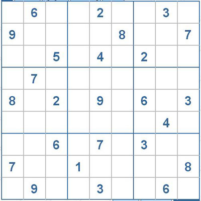 Mời các bạn thử sức với ô số Sudoku 2308 mức độ Khó