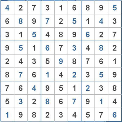 Mời các bạn thử sức với ô số Sudoku 2313 mức độ Khó 1