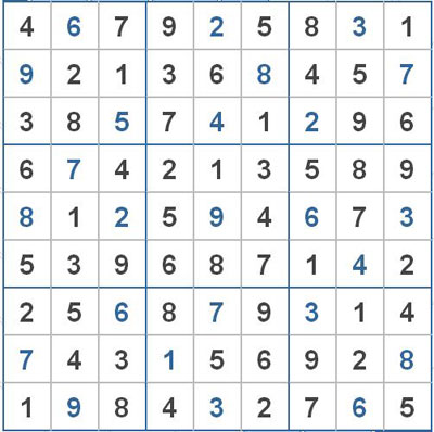 Mời các bạn thử sức với ô số Sudoku 2315 mức độ Khó 1