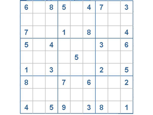 Mời các bạn thử sức với ô số Sudoku 2323 mức độ Khó