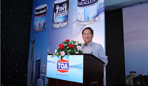 KTS. Nguyễn Tấn Vạn - Chủ tịch hội kiến trúc sư Việt Nam phát biểu tại buổi giới thiệu dòng sản phẩm sơn TOA Ultra siêu cao cấp