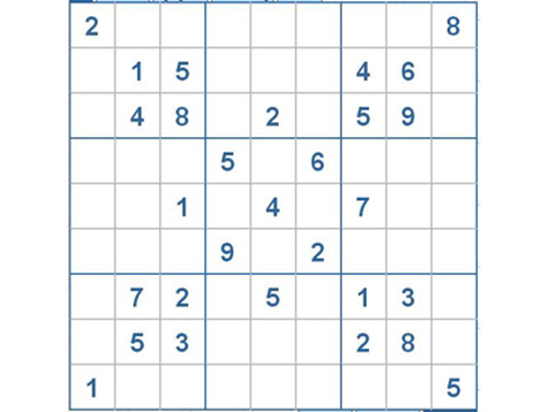 Mời các bạn thử sức với ô số Sudoku 2338 mức độ Khó