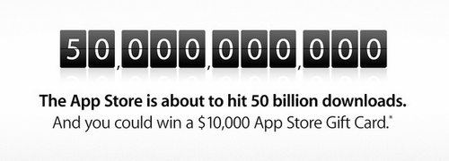 Apple tặng 10.000 USD cho lượt tải ứng dụng thứ 50 tỉ