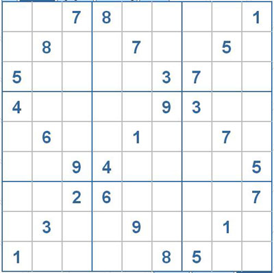 Mời các bạn thử sức với ô số Sudoku 2321 mức độ Rất khó