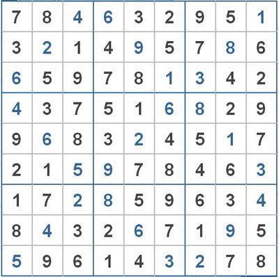 Mời các bạn thử sức với ô số Sudoku 2327 mức độ Khó 1