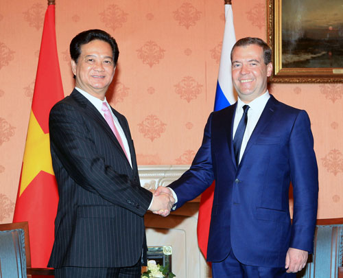 Thủ tướng Nguyễn Tấn Dũng hội đàm với Thủ tướng Nga Medvedev