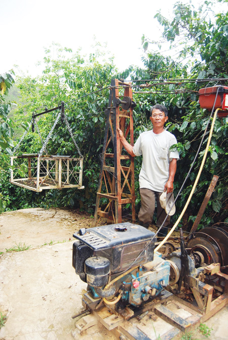 “Kỹ sư làng” chế tạo cáp treo