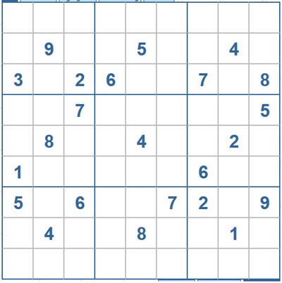Mời các bạn thử sức với ô số Sudoku 2339 mức độ Khó