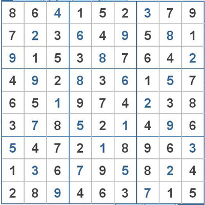 Mời các bạn thử sức với ô số Sudoku 2333 mức độ Khó 1